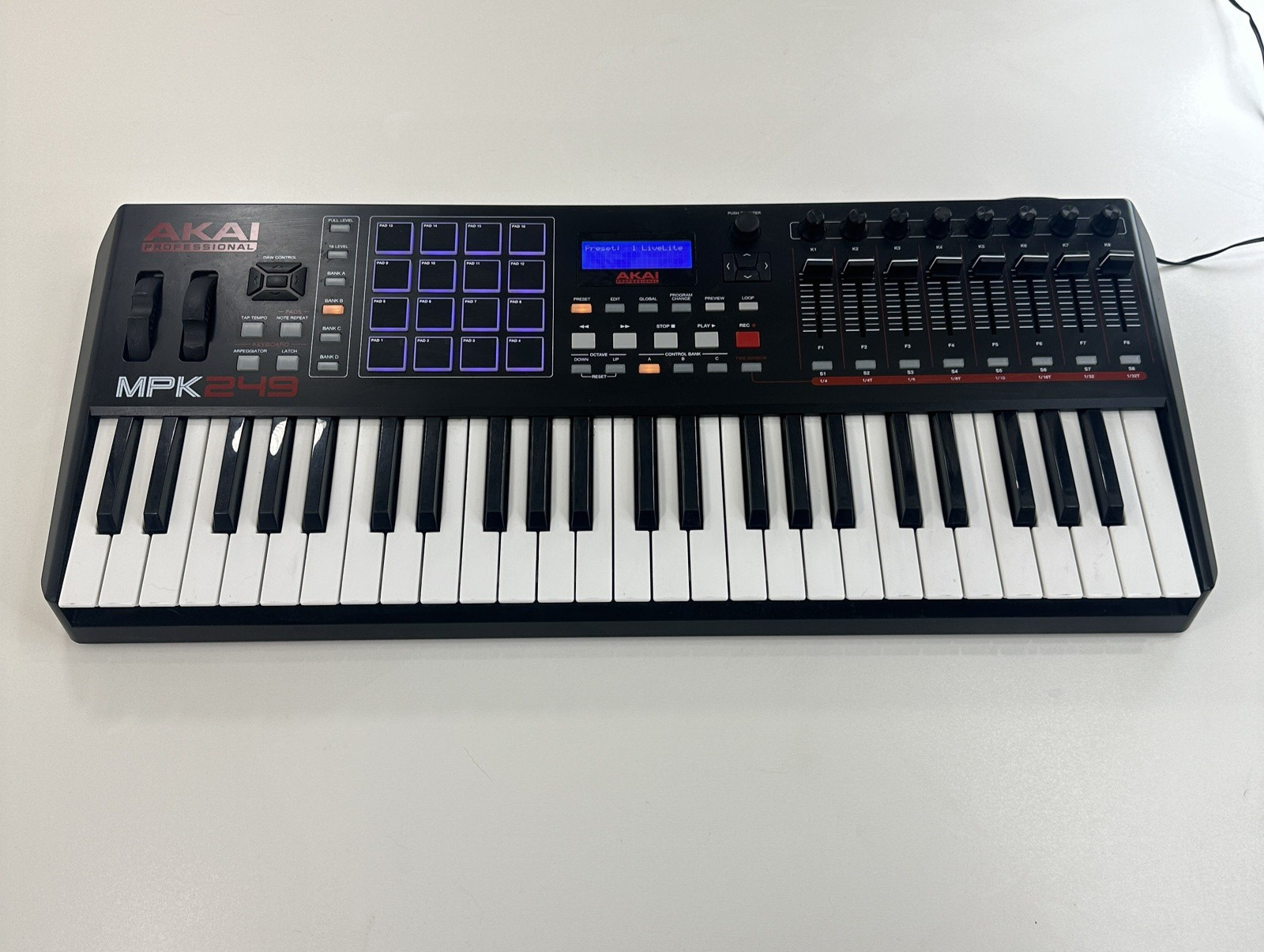 Akai Professional MPK249 49-Key USB MIDI Keyboard Controller w/Power Cord