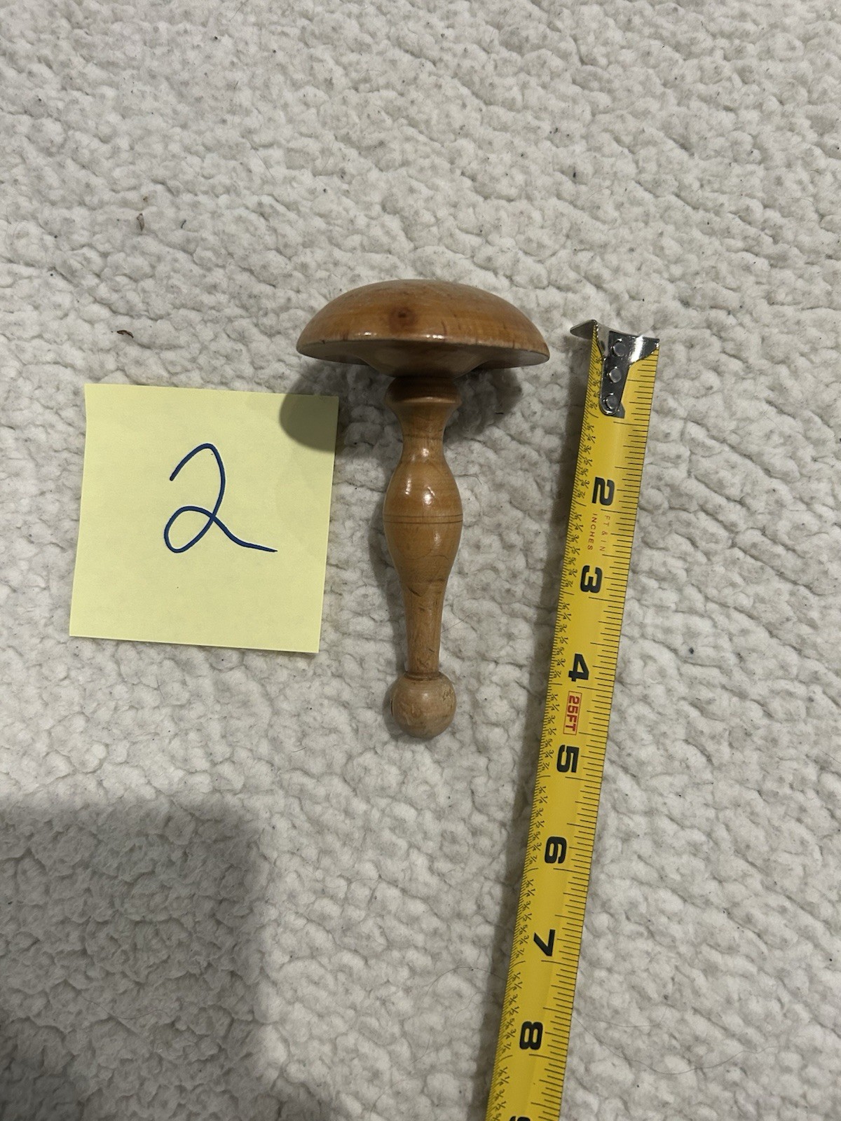 Vintage Wooden Darning Mushroom Darner Sock Mending Repair Tool