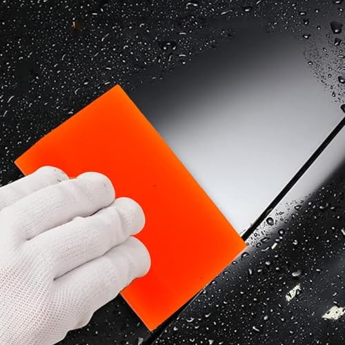 6Pcs 2” Small Rubber Squeegee for Vinyl Installation, Window Tinting, Orange
