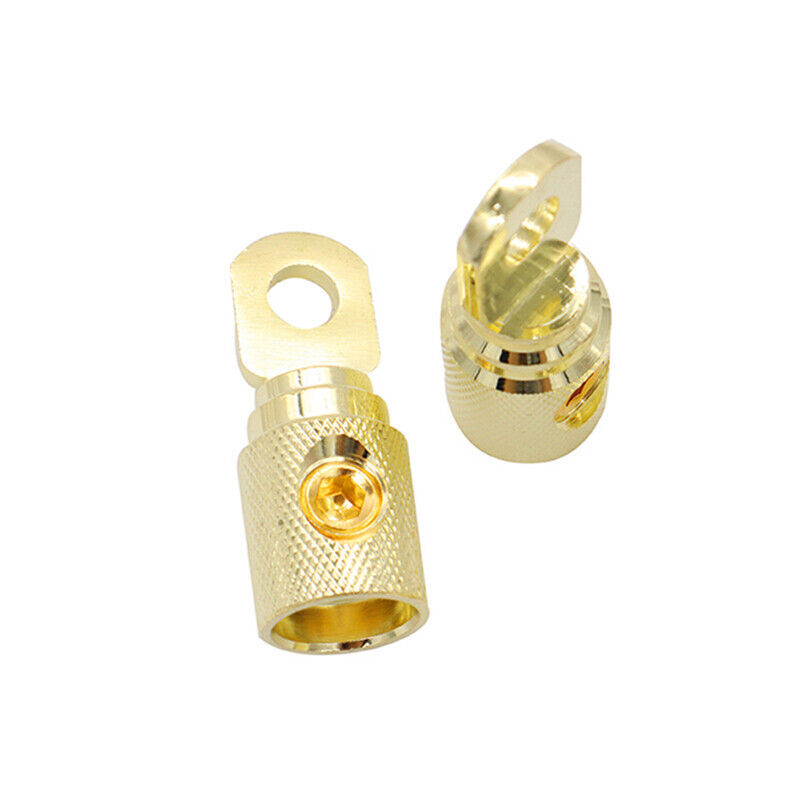 2/4pcs Car Power Ground Wire Coupler Butt Connector 0 /4 /8 Gauge Screw Terminal