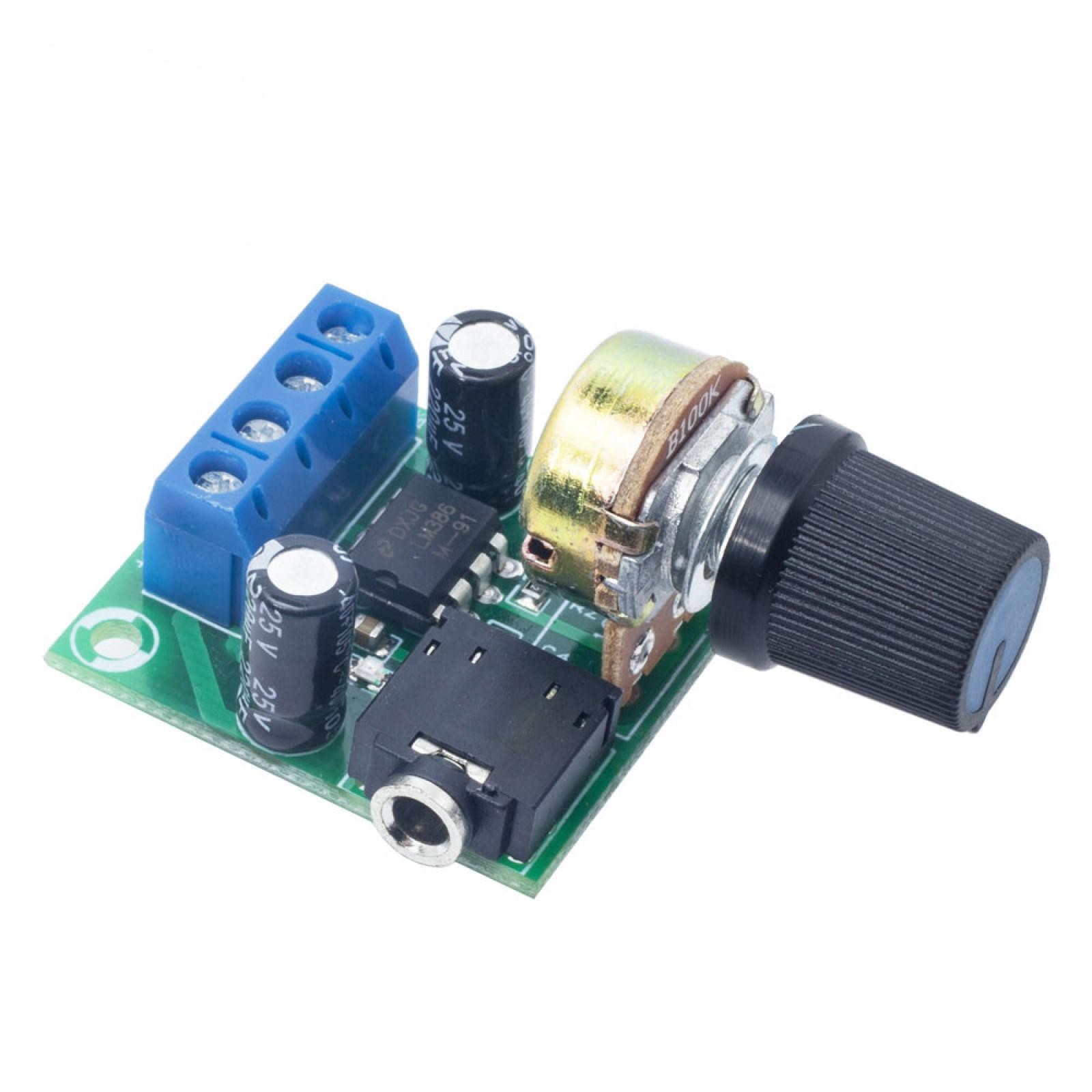 2* Adjustable Volume LM386 Mini Audio Power Amplifier Board DC3~12V Module B