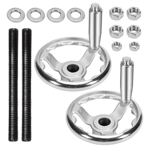 Upgraded Moxon Vise Hardware Kit with Revolving Knobs, Bench Vise Screw Kit