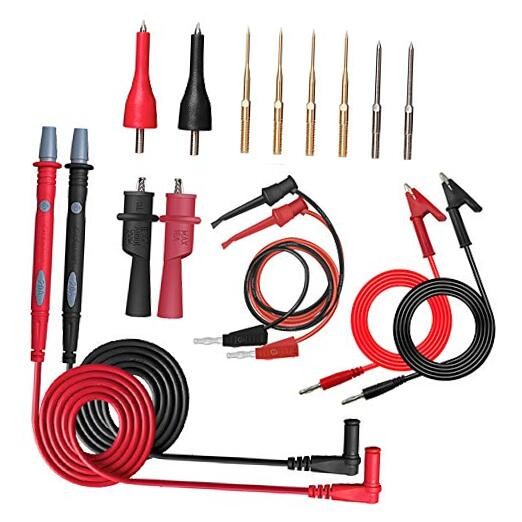 Multimeter Test Leads Kit, 16 Pieces Testing Lead with Alligator Clips