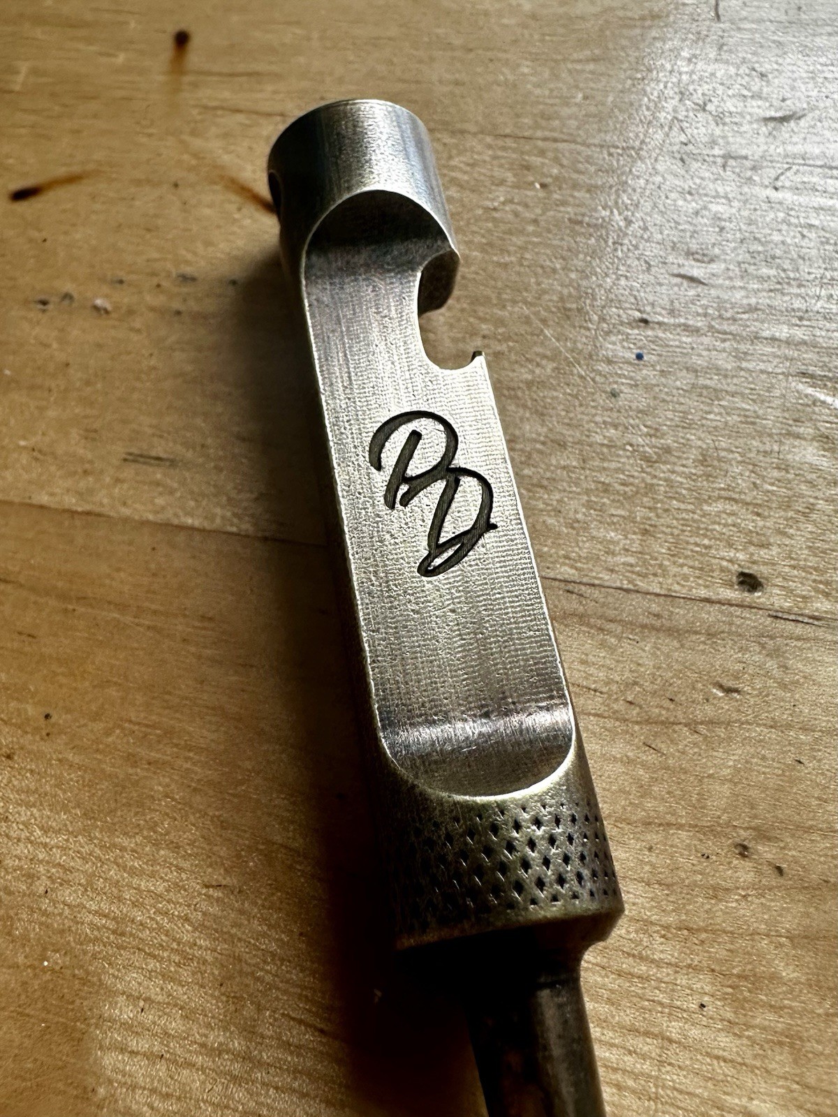 CNC Divot Tool- Solid Brass Bottle Opener! Made in USA! Laser Engraved!