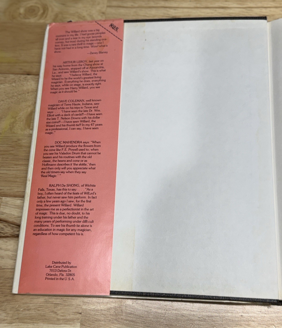 Willard The Wizard Magic Book By Bev Bergeron SIGNED by Author Magician