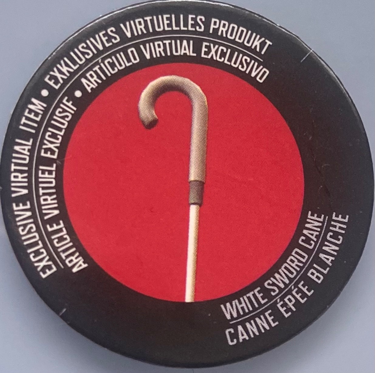 White Sword Cane - ROBLOX Celebrity Series 1 -  Exclusive Code Sent In Messages
