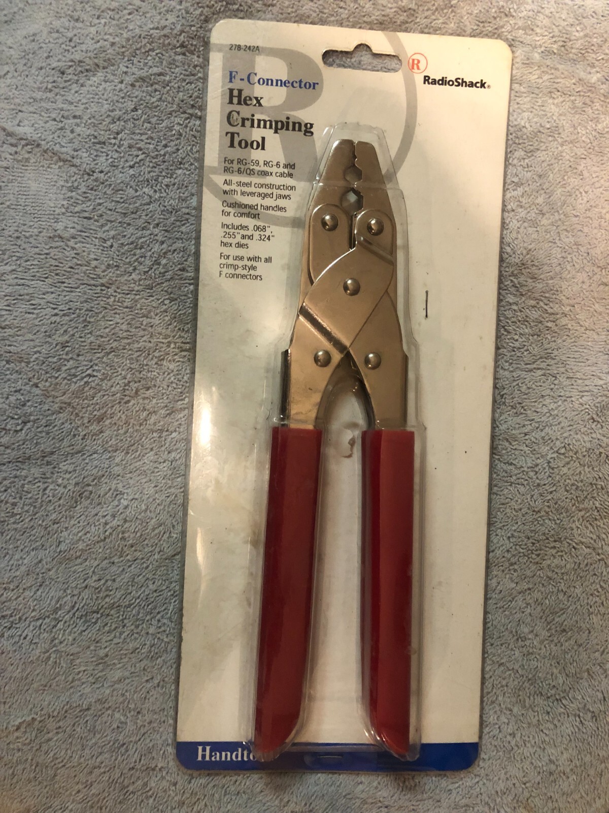 Radio Shack F-Connector Hex Crimping Tool RG-59, RG-6  New