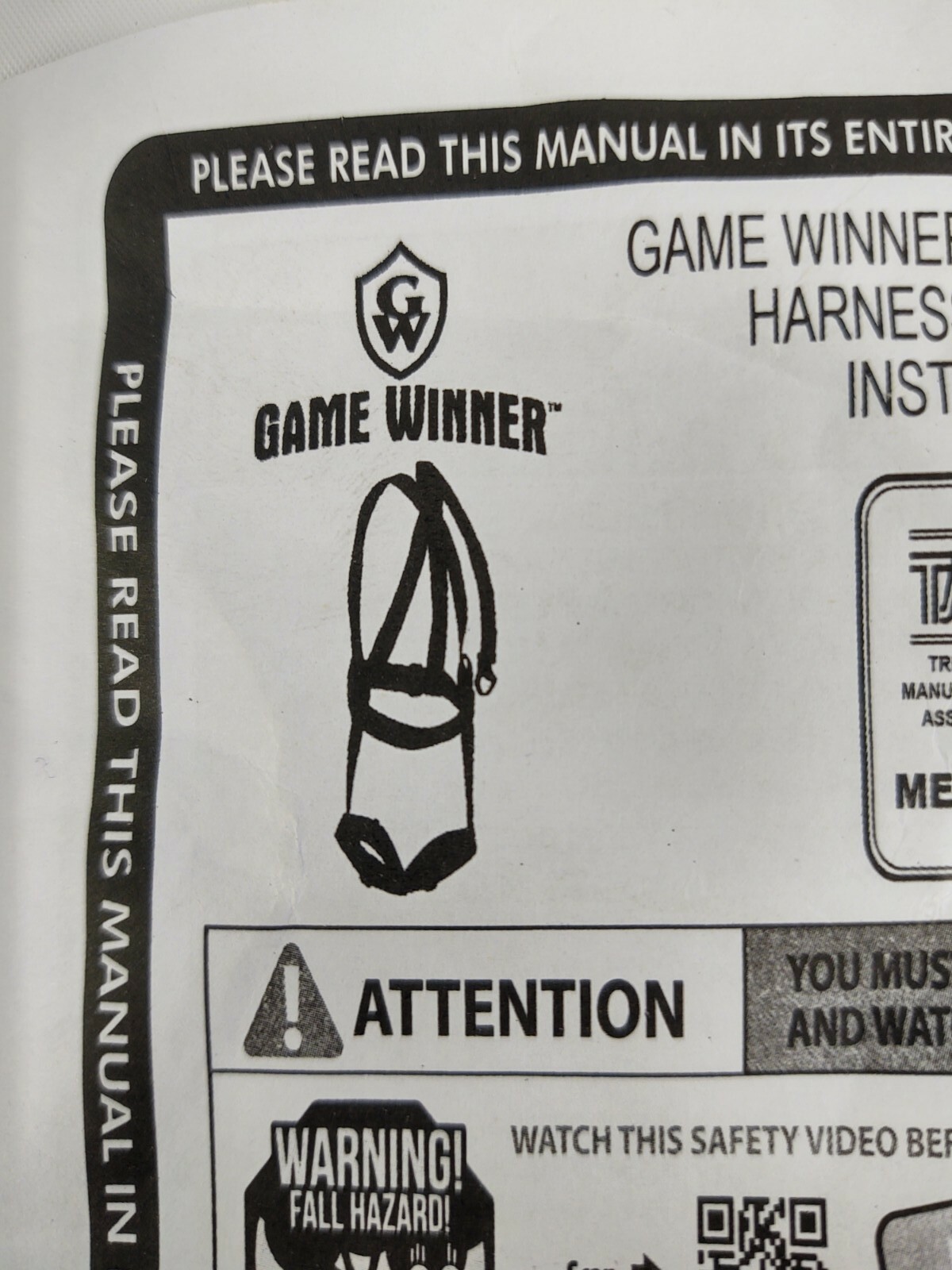 Game Winner Full Body Fall Arrest Harness With Integrated SRS