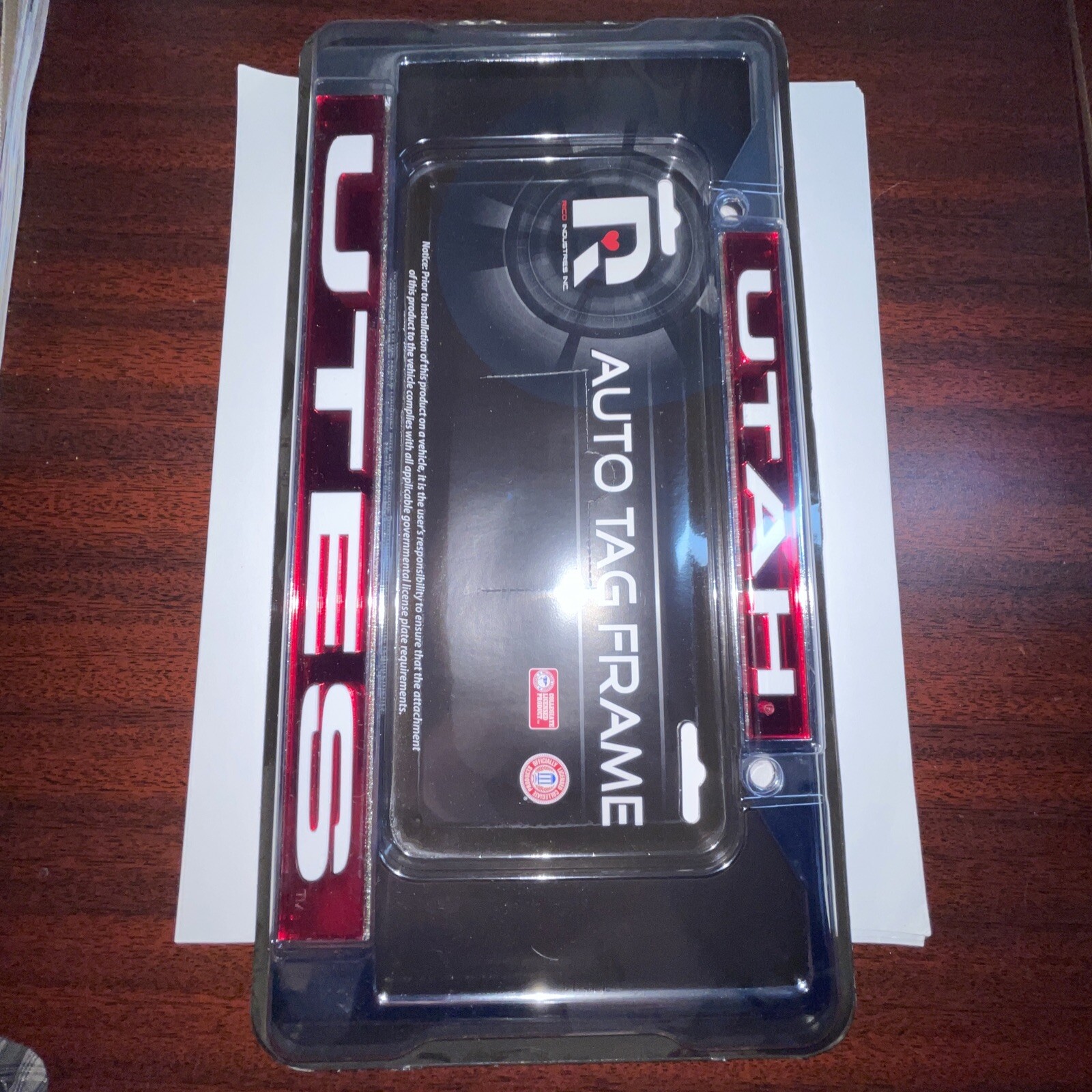 Utah Utes Chrome Metal Laser Cut License Plate Frame-FREE SHIPPING!