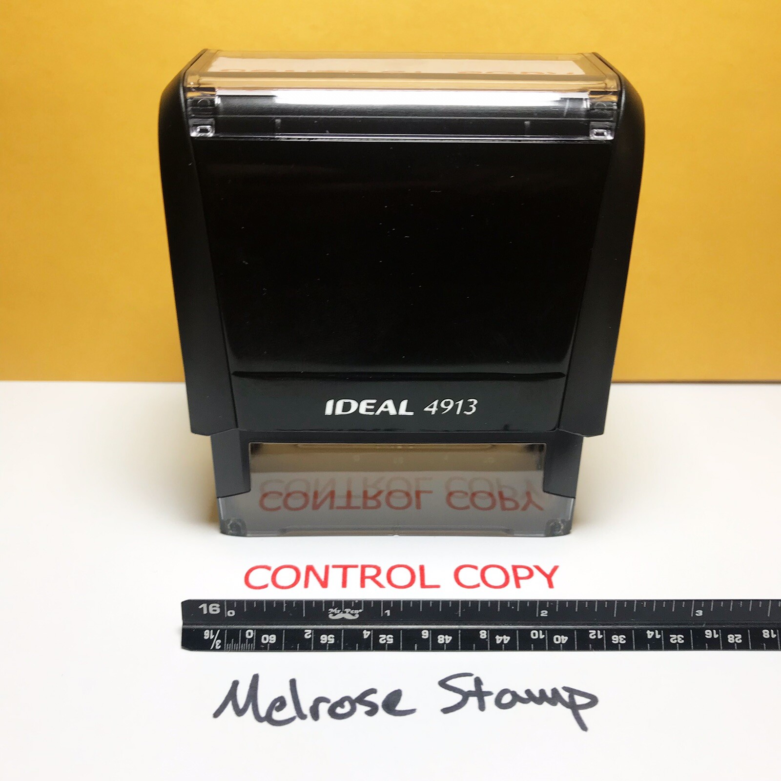Control Copy Rubber Stamp Red Ink Self Inking Ideal 4913