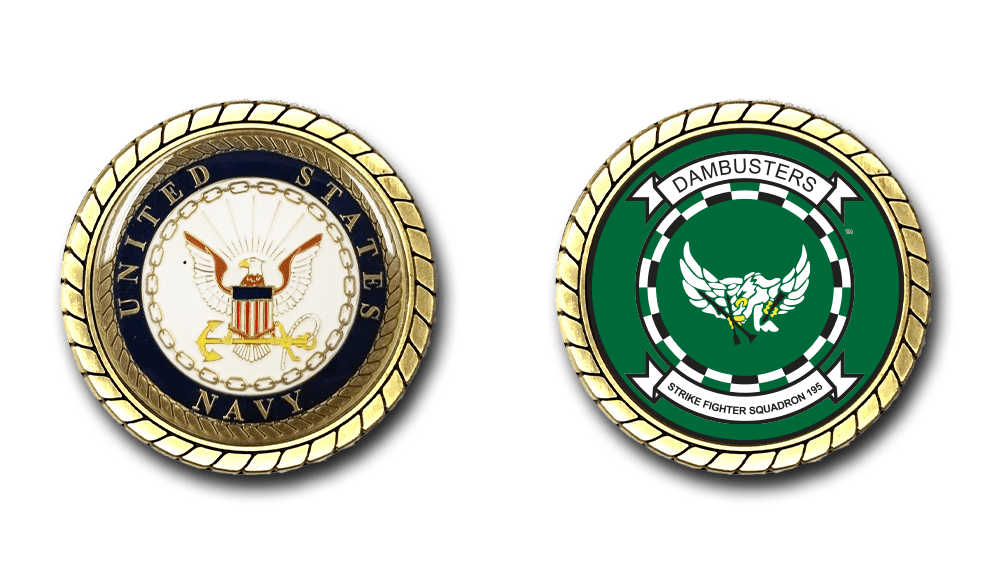 VFA-195 Dambusters US Navy Squadron Challenge Coin Officially Licensed