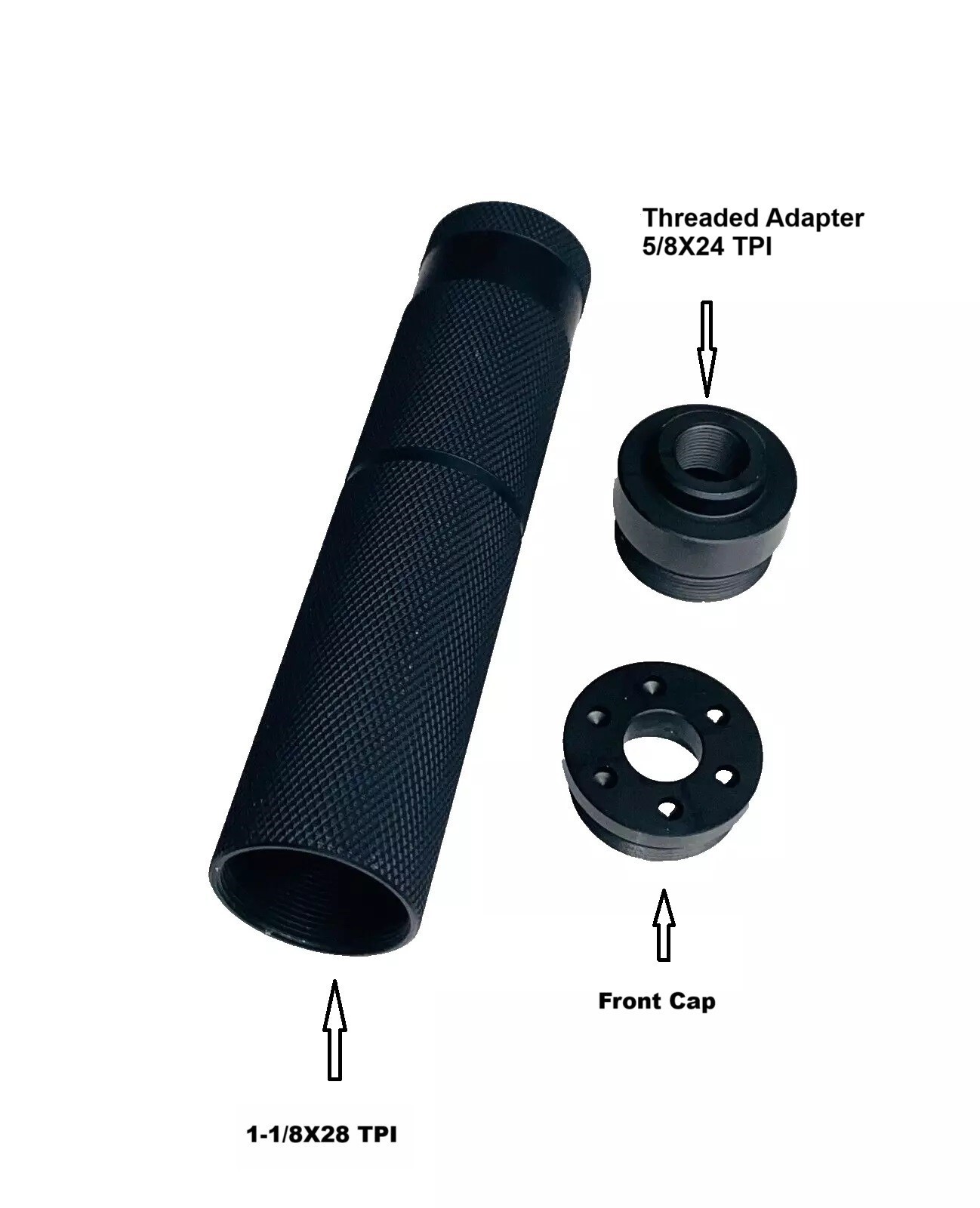 Modular Linear Compensator For AEG GBB Aluminum Black For 5/8-24