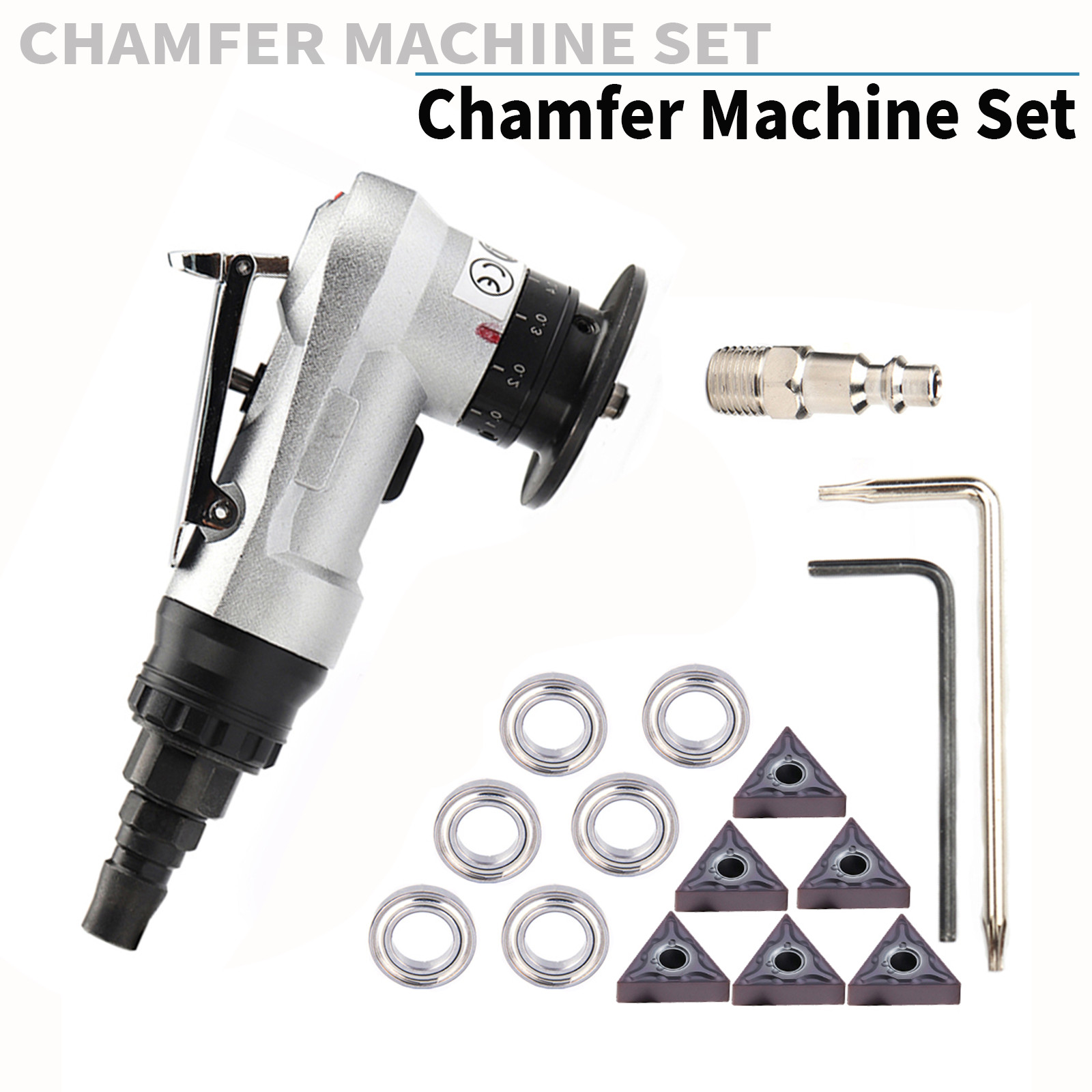 45° Portable Pneumatic Chamfering Machine With Replacement C/R Blade & Bearing