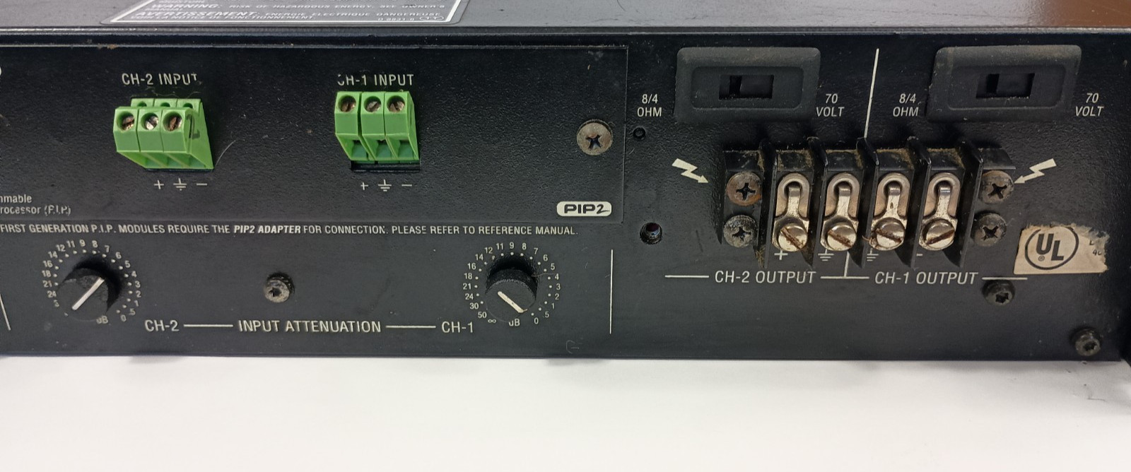 Crown Com-Tech 210 2-Channel Power Amplifier w/PIP2 Card
