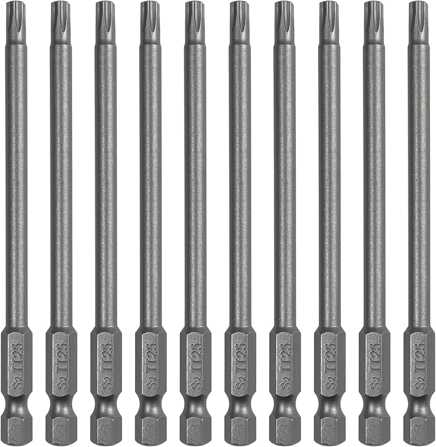 10PCS T25 Torx Screwdriver Bit Sets, 4‘’Length Magnetic Security Torx Bits Set (