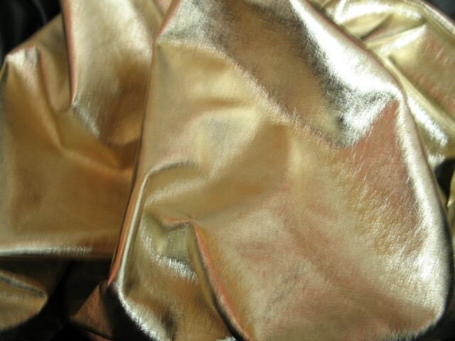Metallic Lambskin Leather Hides Light Gold