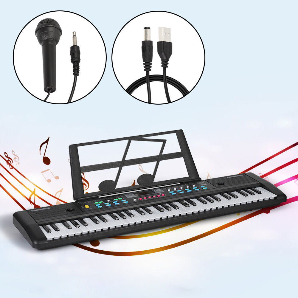 Portable Digital Music Piano Keyboard USB Electronic Piano w/Mic Children Gifts