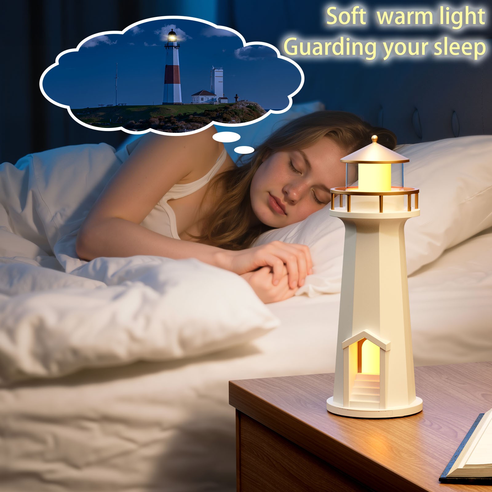 Moon Projector Atmosphere Night Light with Wireless Charger & Bluetooth Speaker