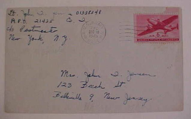 ITALY  US APO 21435 DEC 1945 2nd BASE