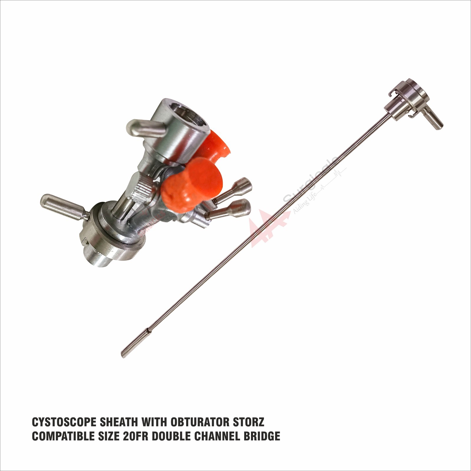 4A Cystoscopy Sheath With Obturator 20Fr + Double Channel Bridge
