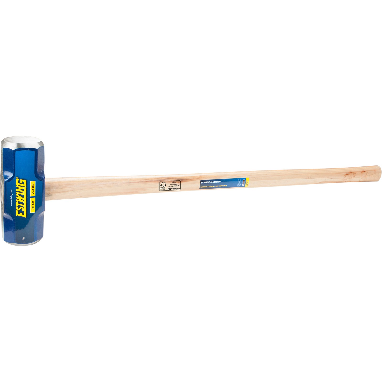 Estwing Sledge Hammer with Wood Handle, 16-Lb., 36in.L, Model# ESH-1636W