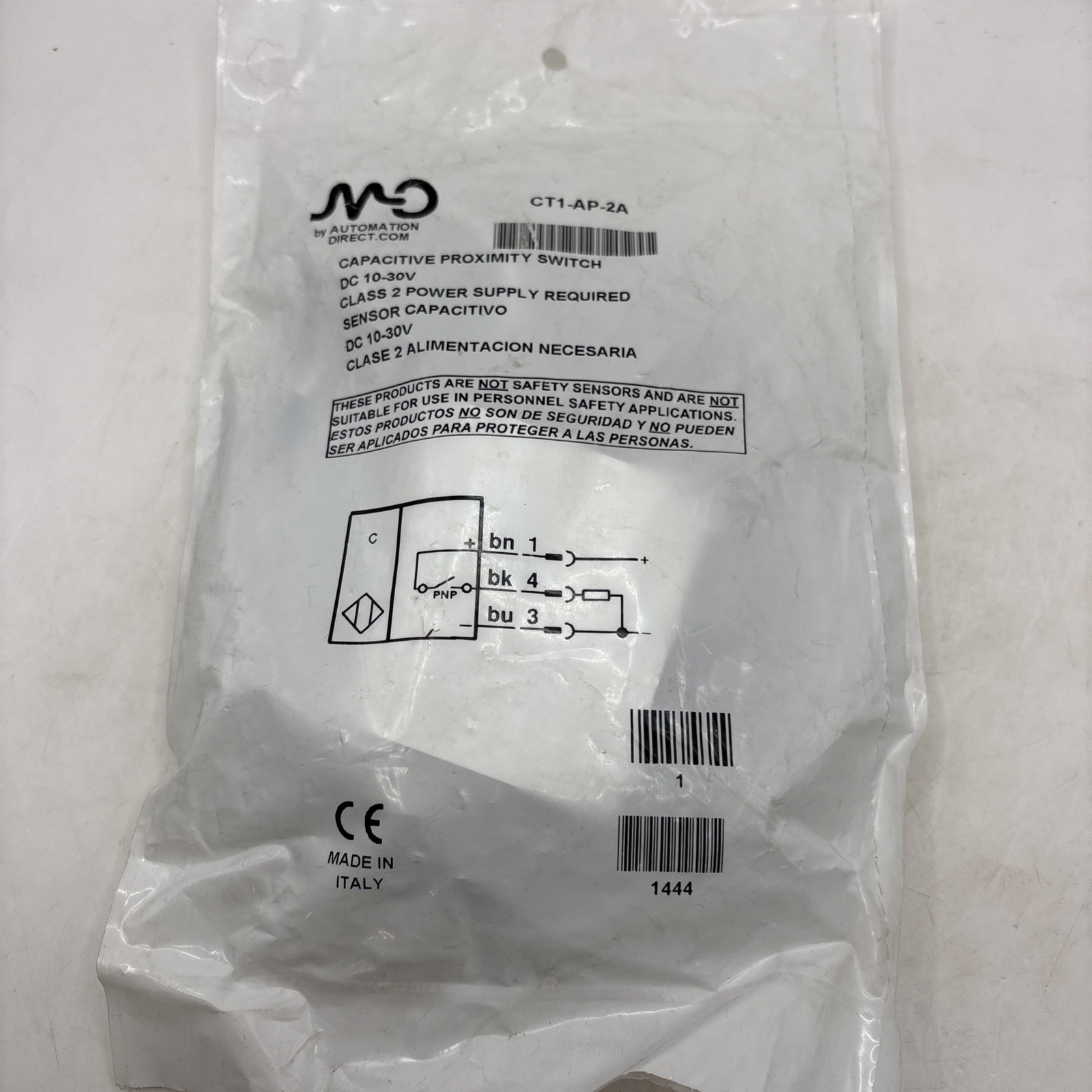 MD Micro Detectors CT1-AP-2A Capacitive Proximity Switch