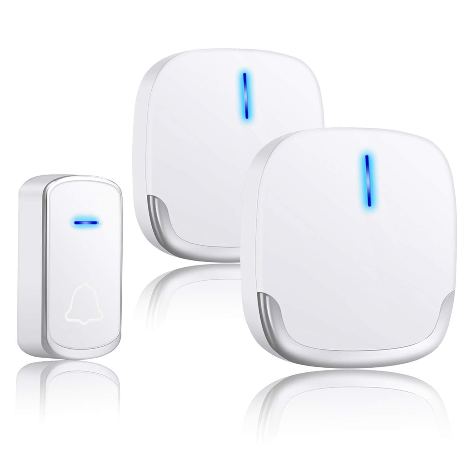 Wireless Doorbell Chimes Waterproof Door Chime Kits, 58 Melodies 850 Ft Range