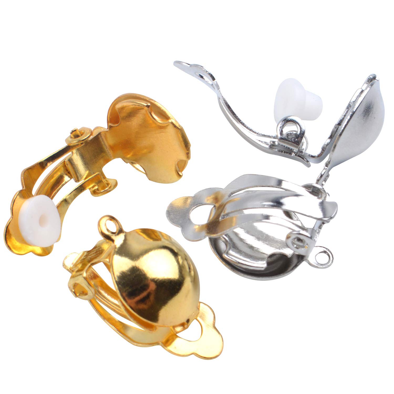 20 Pieces Clip On Earring Converter Non-Pierced Earrings Components with Loop...