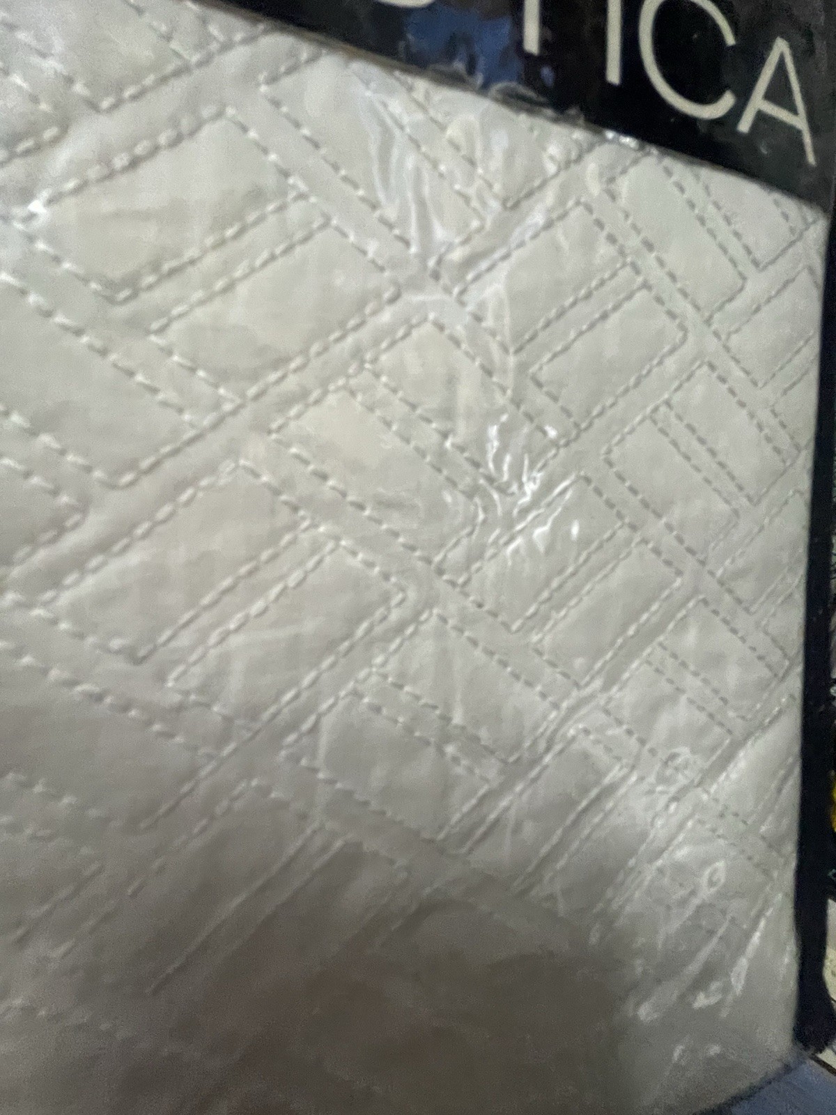 Nautica Haverdale Quilted Cotton Matelasse Pillow Sham - New - White - Euro