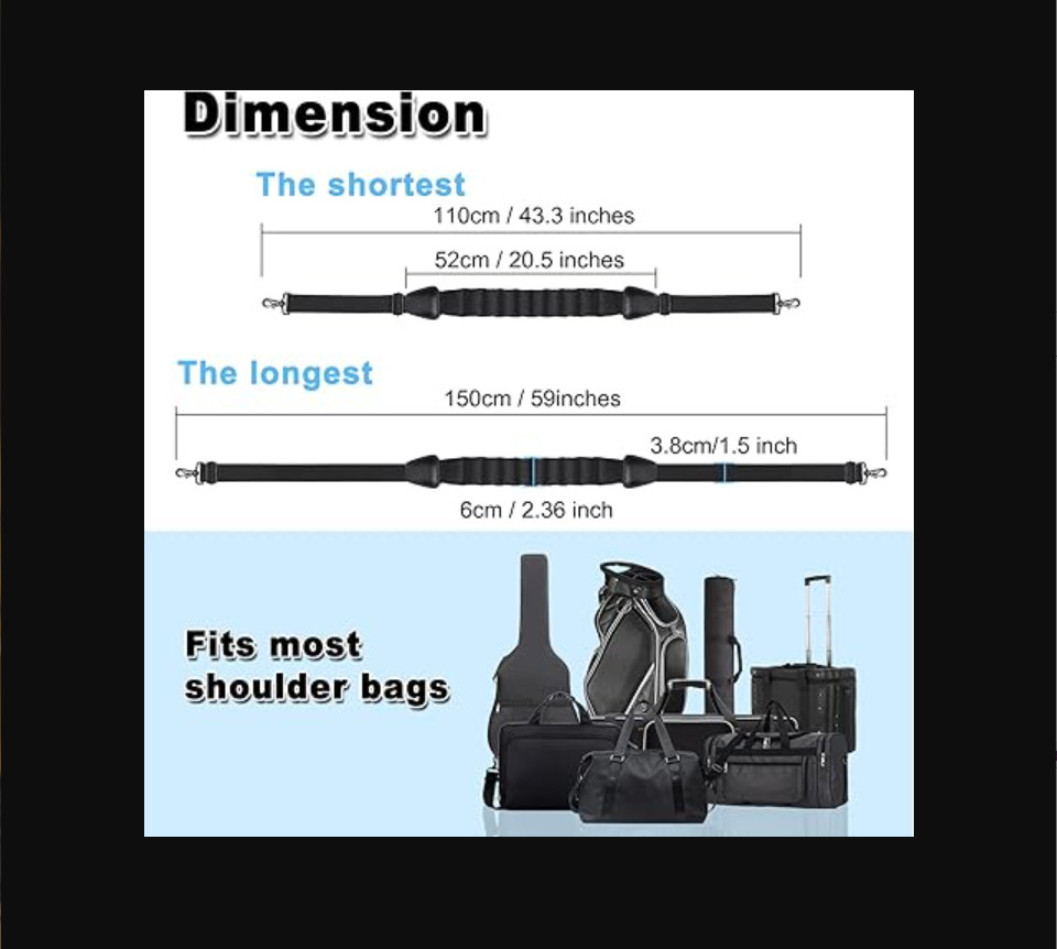 Shoulder Strap, 59” Luggage Shoulder Strap, Universal Bag Strap Replacement for