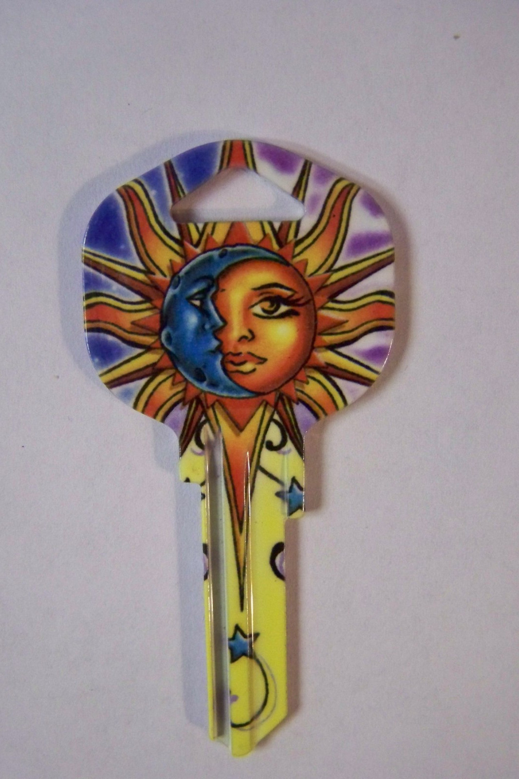 Moon & Sun Over Sized Head Kwikset KW1/KW10 house key blank.
