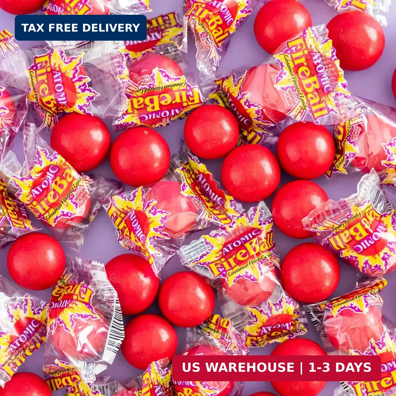 Atomic Fireball, Candy, Cinnamon Flavor, Individually Wrapped, 64.8oz 240 ct