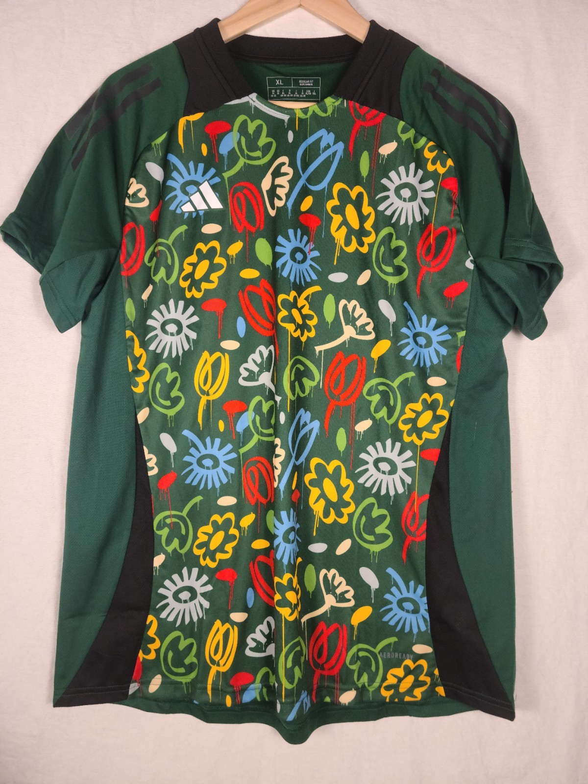 Adidas Tiro PB Floral Aeroready Green Soccer Jersey XL - NWT