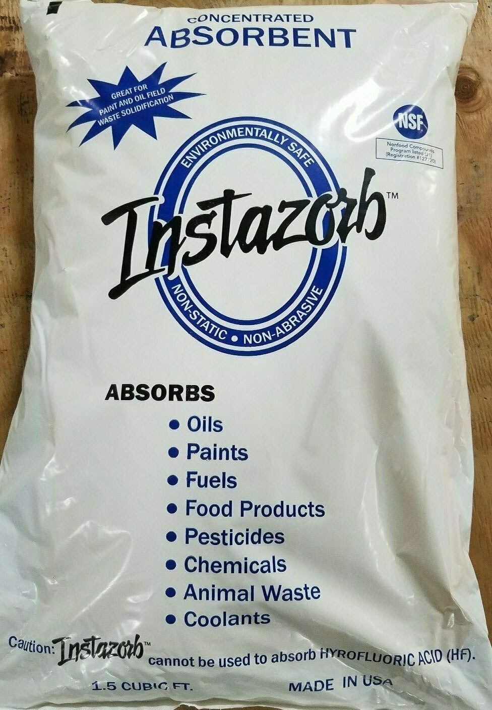 Instazorb 12lb Bag All Natural Floor Dry Super Absorbent Replaces Clay | 0IZMR