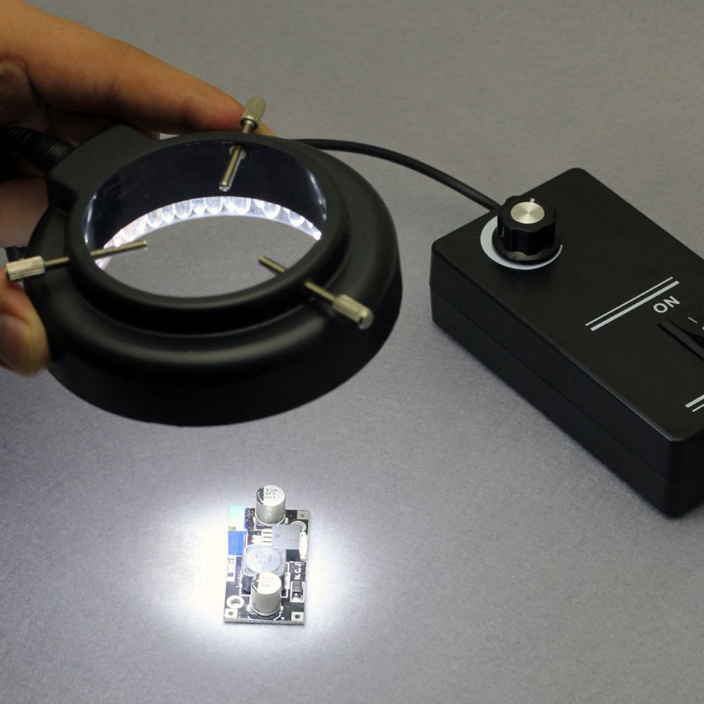 Ring Light 60-LED Brightness illuminator Lamp For STEREO ZOOM Microscope Power