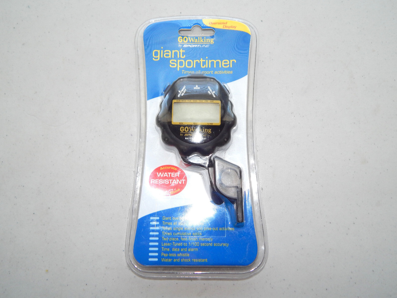 New Sealed Go Walking By Sportline Black Giant Sport Timer NEEDS NEW BATTERY