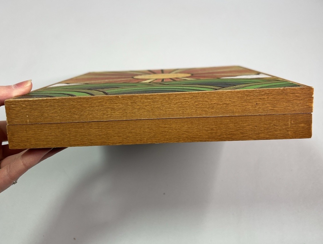 Travel Size Backgammon Wood Game Set Sun & Moon Design