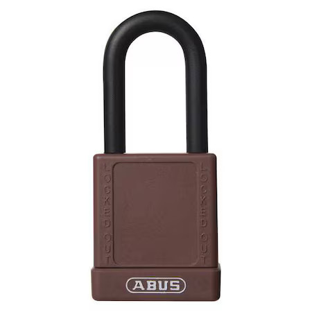 Abus 74/40 Ka Brown Lockout Padlock, Keyed Alike, Plastic-Covered Aluminum,