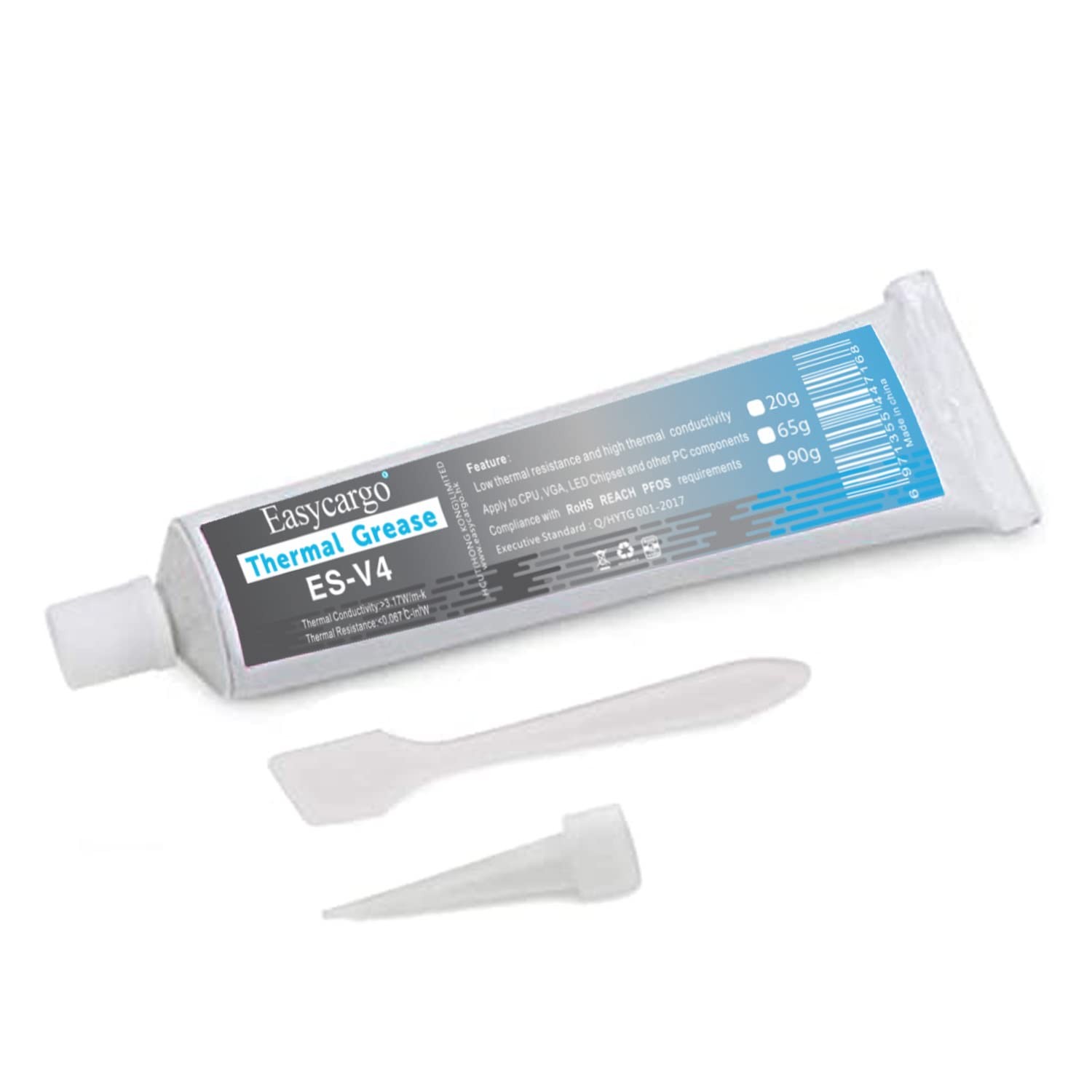 65g Silver Thermal Paste Kit Conductive Grease Compound Heatsink CPU GPU VGA