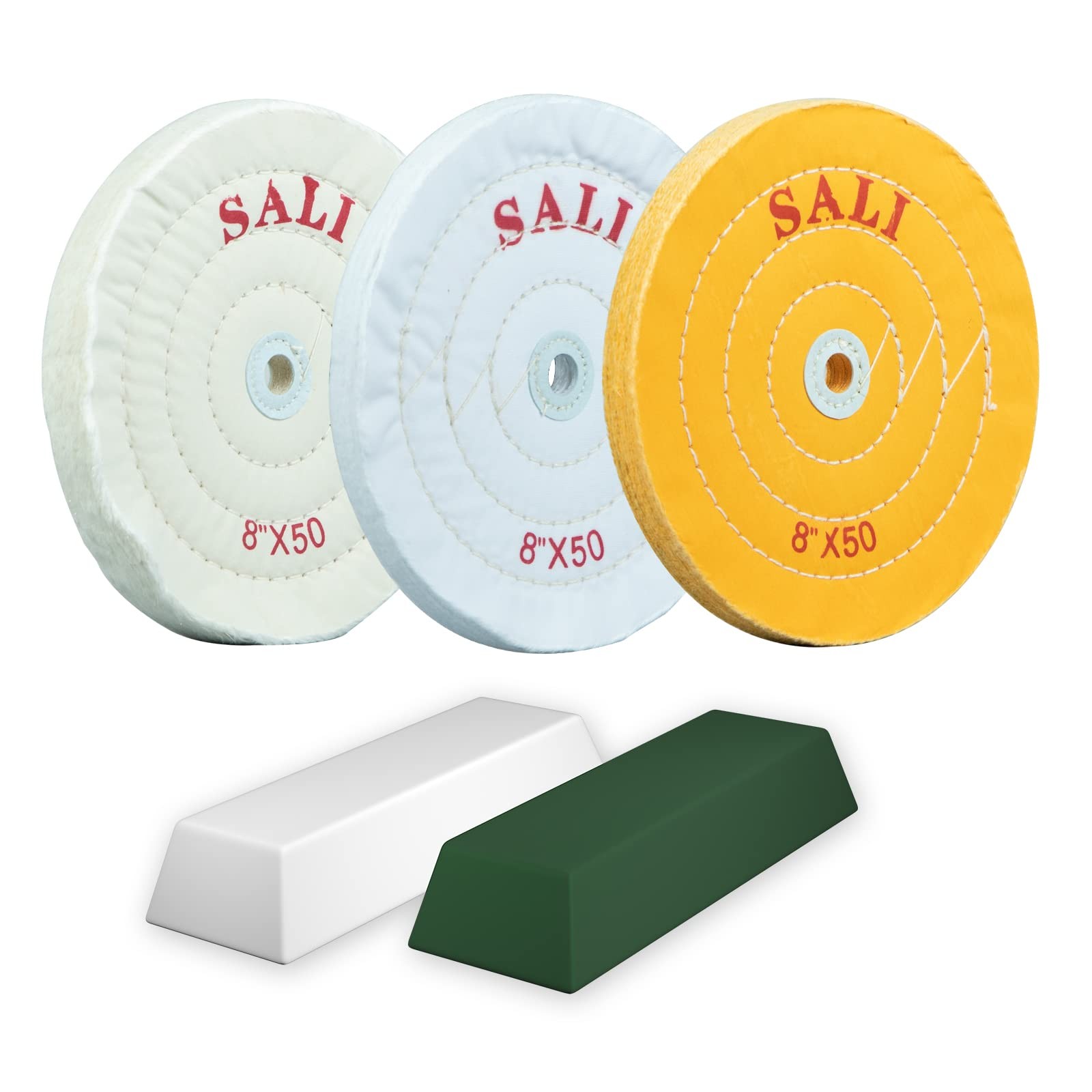 3 Pack Polishing Wheel for Bench Grinder Buffing Wheel 8 inch Yellow-Coarse W...