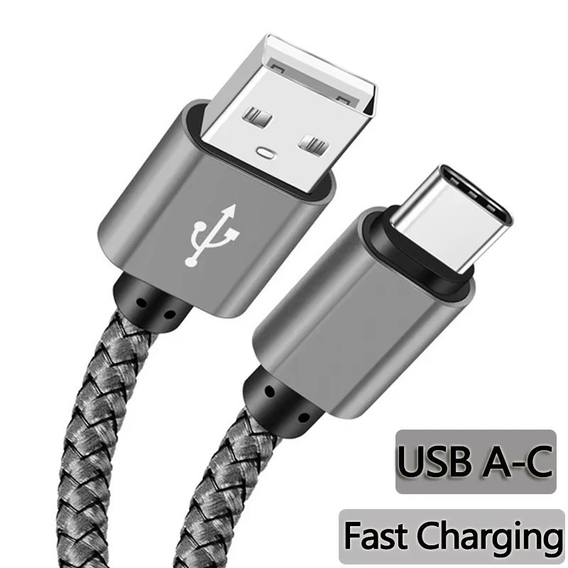 Braided USB to Type-C Fast Charging Data SYNC Charger Cable Cord 3/6/10FT Lot