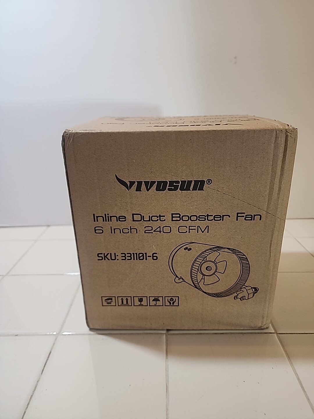 VIVOSUN 6 inch Booster Inline Blower Duct Fan Blower Exhaust Ducting Aluminum