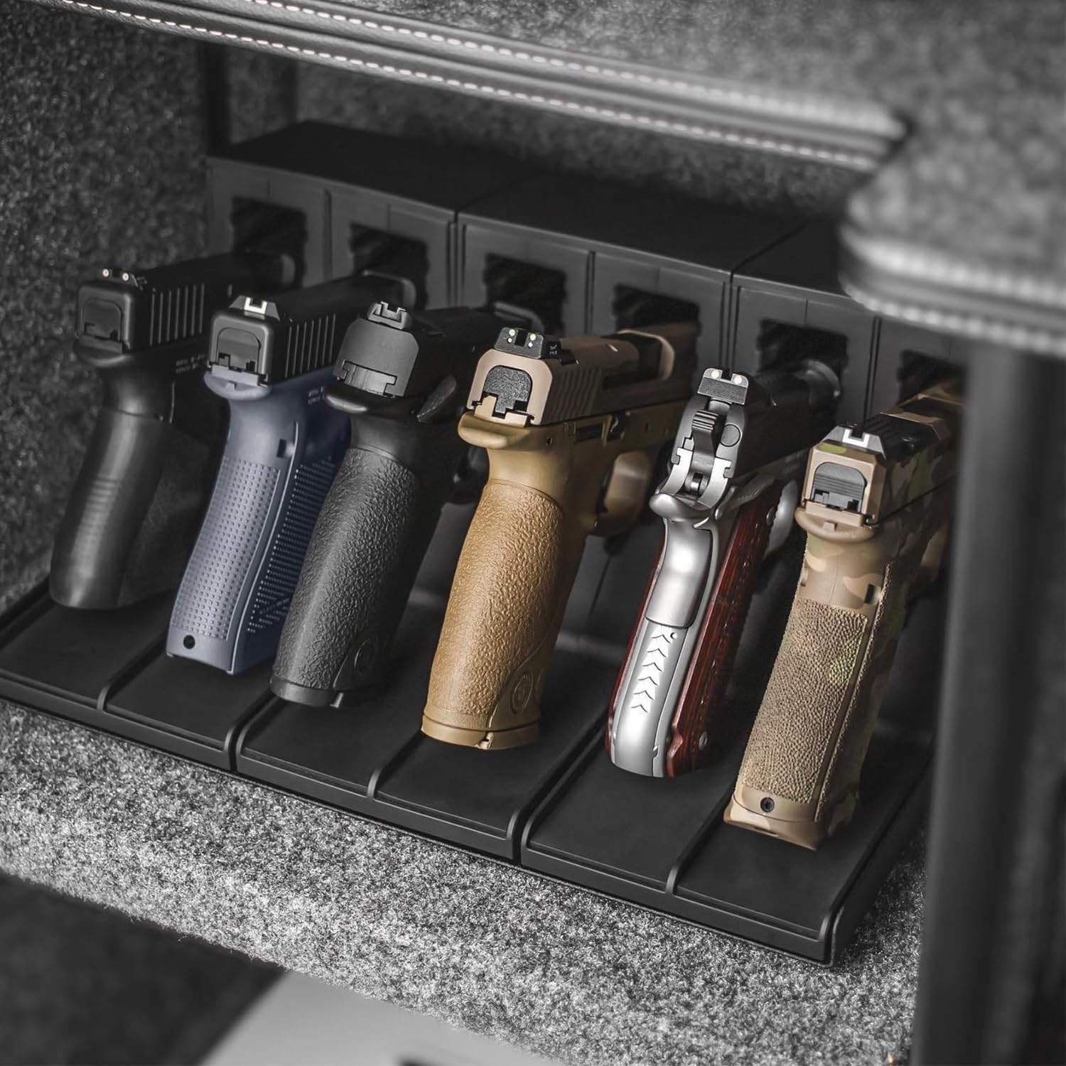 VAULTEK Modular Pistol Rack Protective Handgun Storage Black