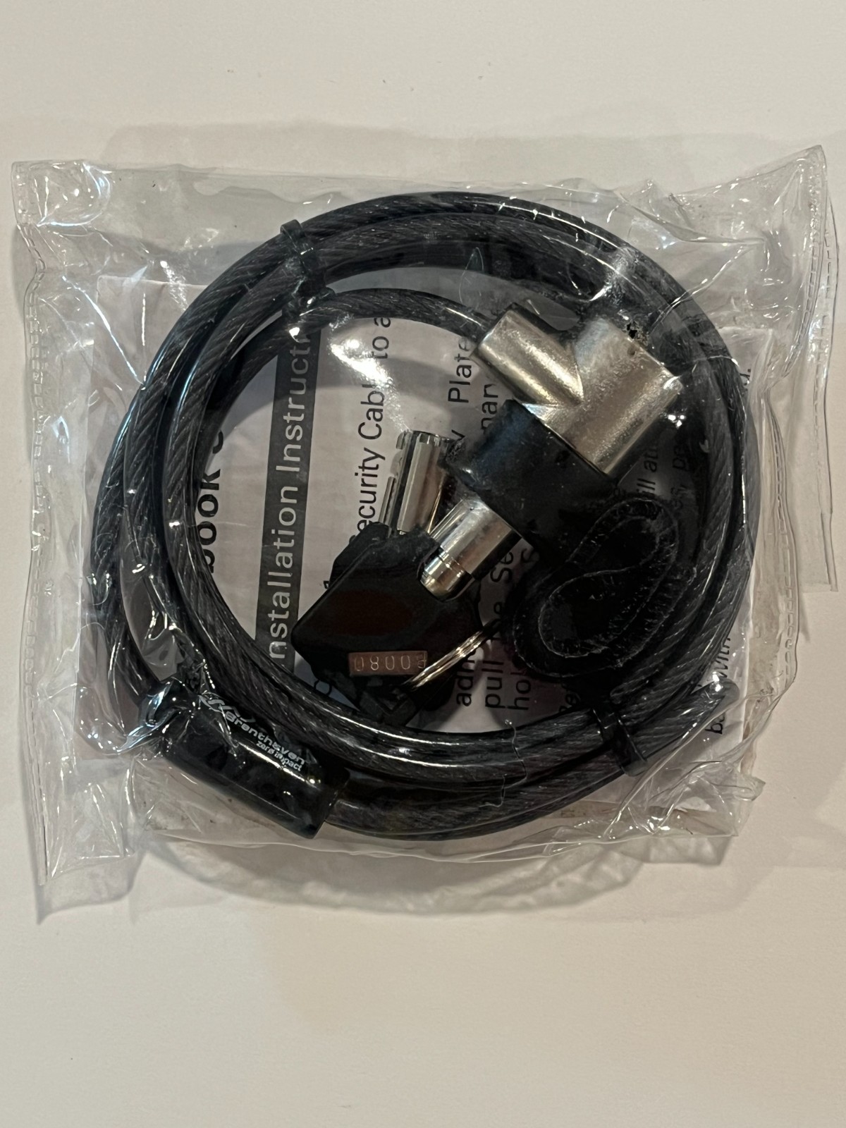 Brenthaven Zero Impact 4100 Keyed Cable Lock for Notebooks and Laptops w/ Keys