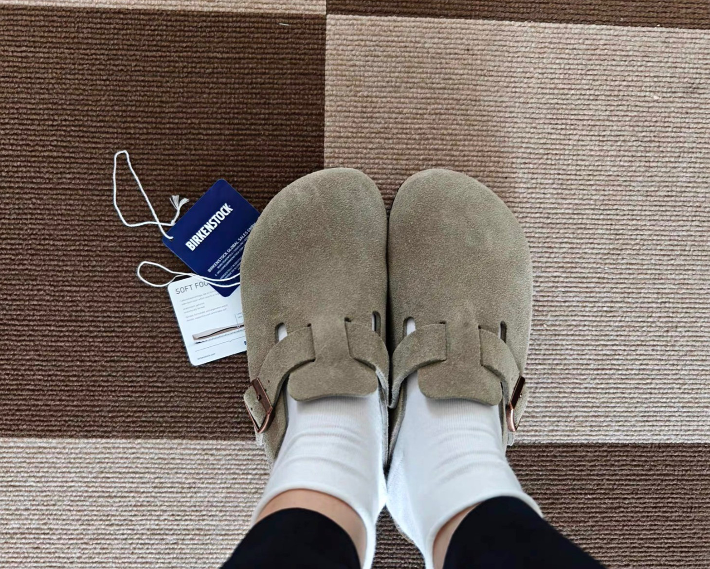Birkenstock Boston Suede Clogs Unisex EU37-45 Taupe Soft Footbed slippers