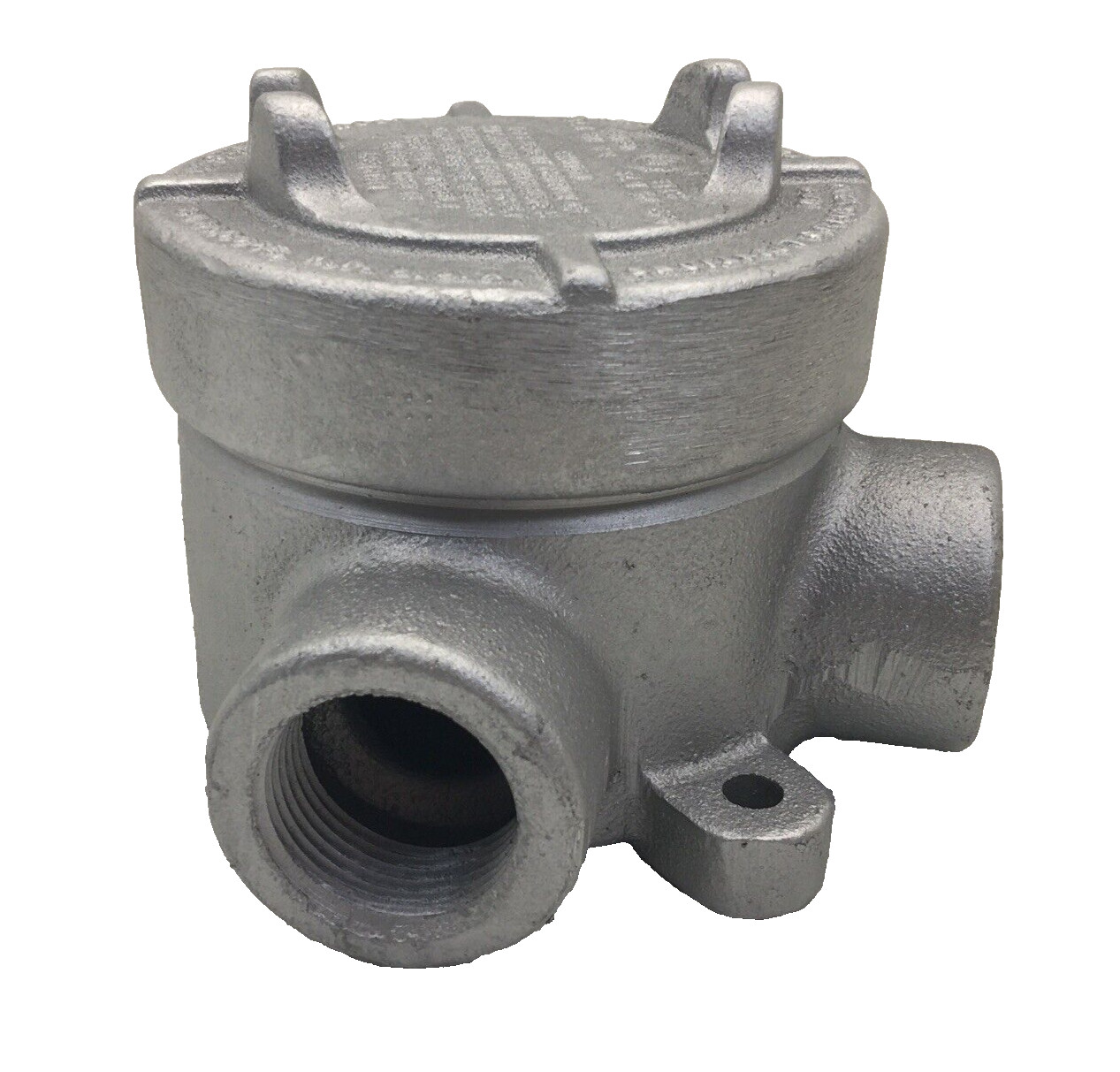 GUJL36 CROUSE HINDS 2 HUB ROUND CONDUIT OULET BOX WITH COVER AND 1 INCH HUBS