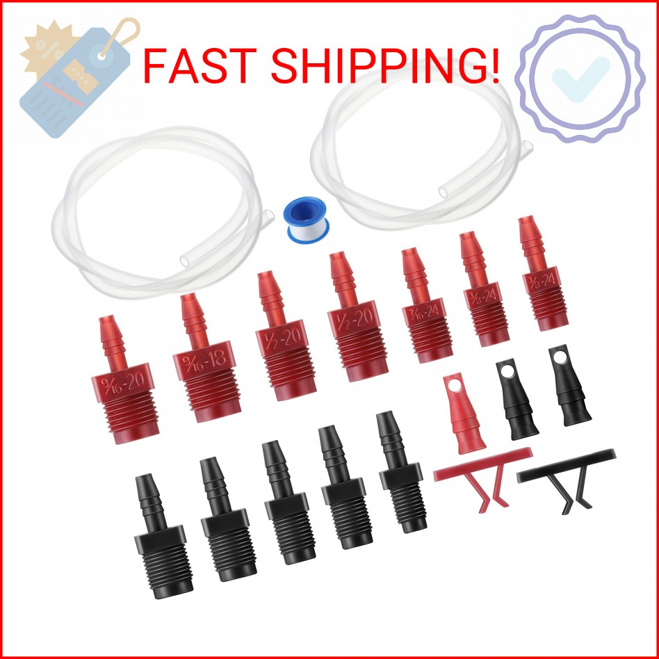 Enhon Master Cylinder Bleeder Kit Complete Brake Bleeder Kit with 22 in Clear Ho