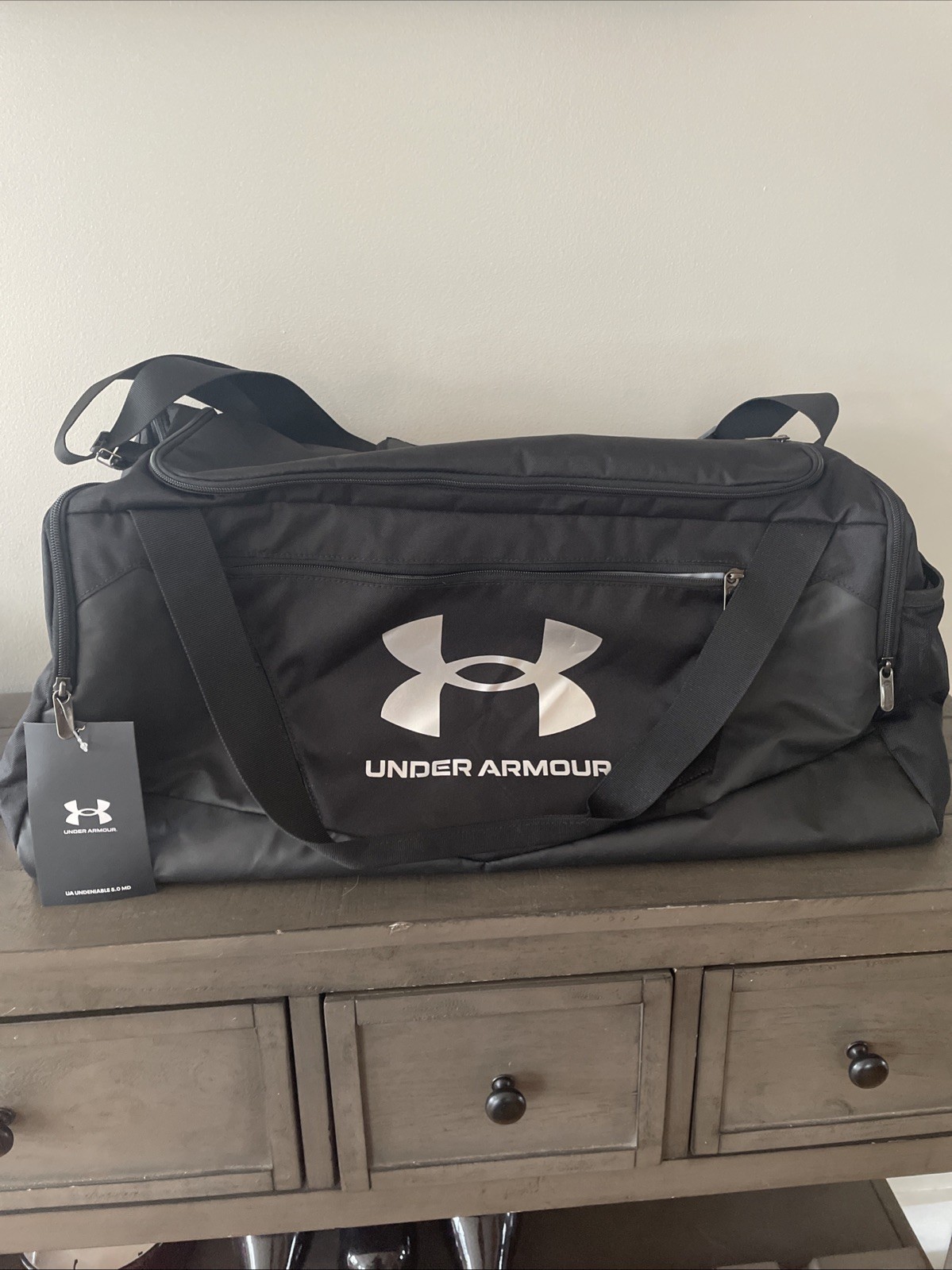 Under Armour Undeniable Duffel Bag Black Storm Logo Medium