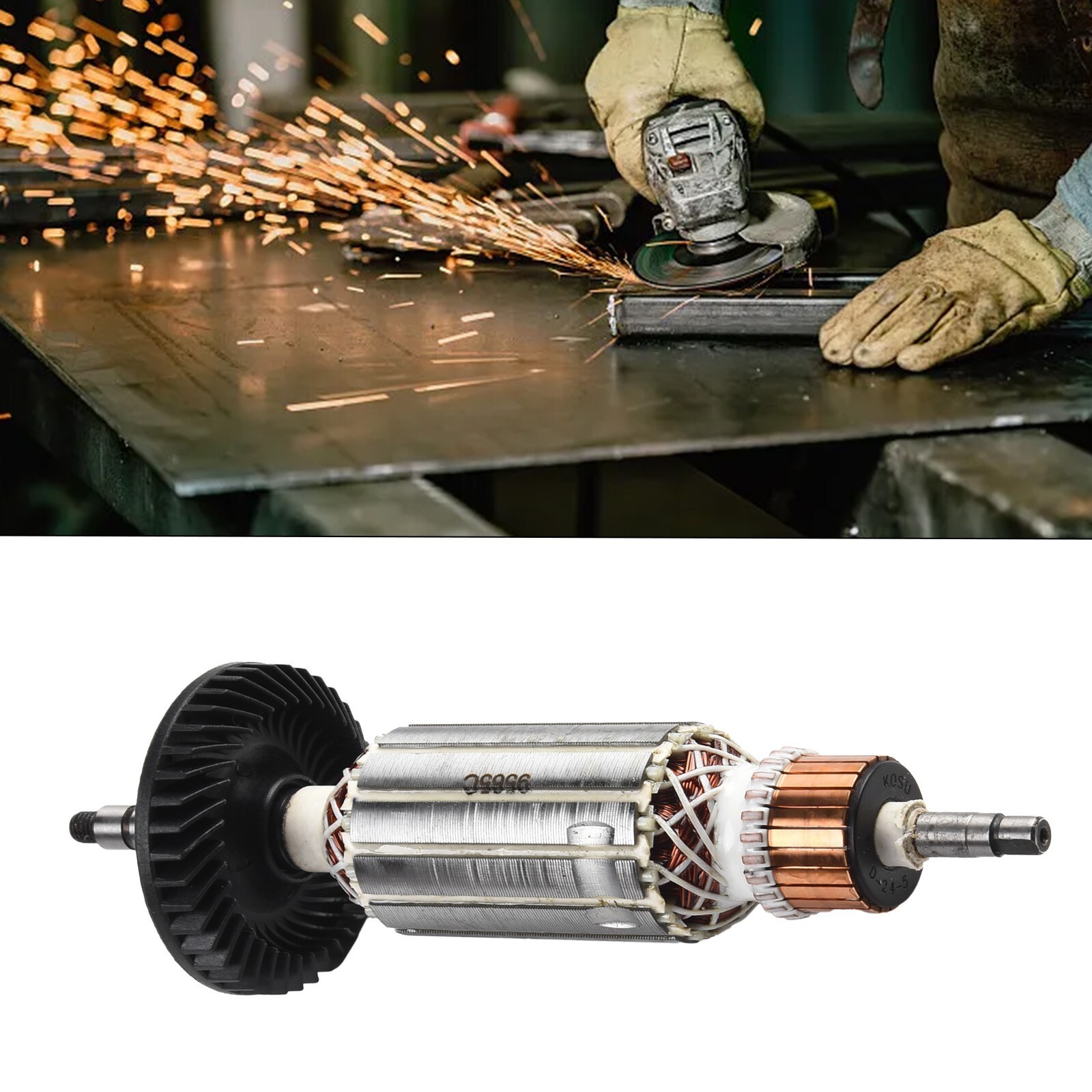 New Heavy Duty Armature Rotor for 9565C 9565CV 9565CVR 9565PC 9565PCV Grinder