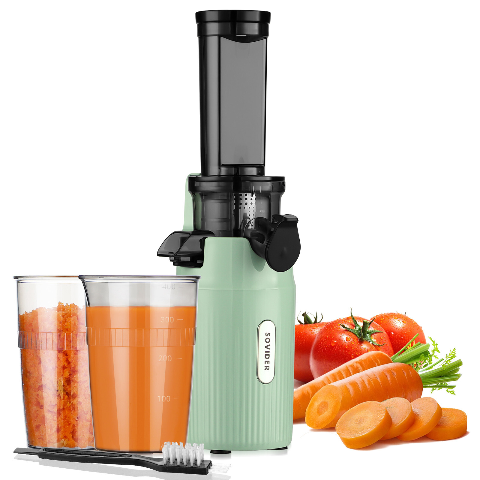 Compact Slow Juicer Machine Electric Juicer Cold Press Squeezer Vegetable 800ML